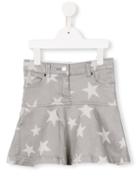 Stella Mccartney Kids Star Print Denim Skirt, Girl's, Size: 10 Yrs, Grey