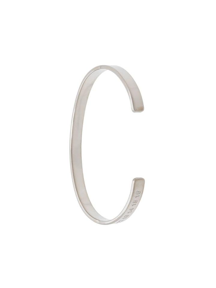 Maison Margiela Number 11 Thin Cuff - Silver