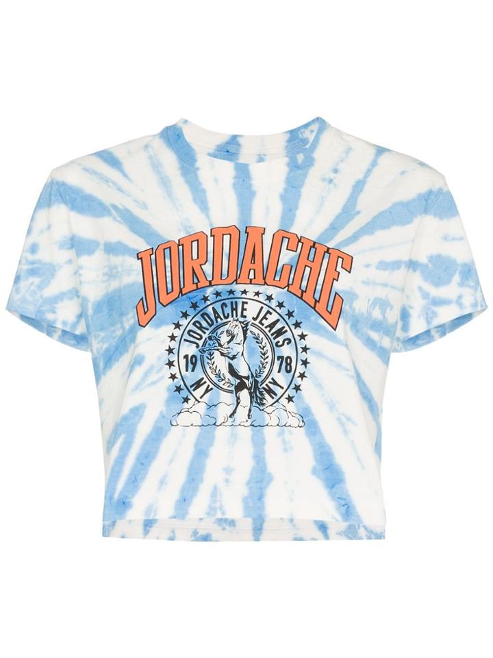 Jordache Cropped Tie-dye T-shirt - Blue
