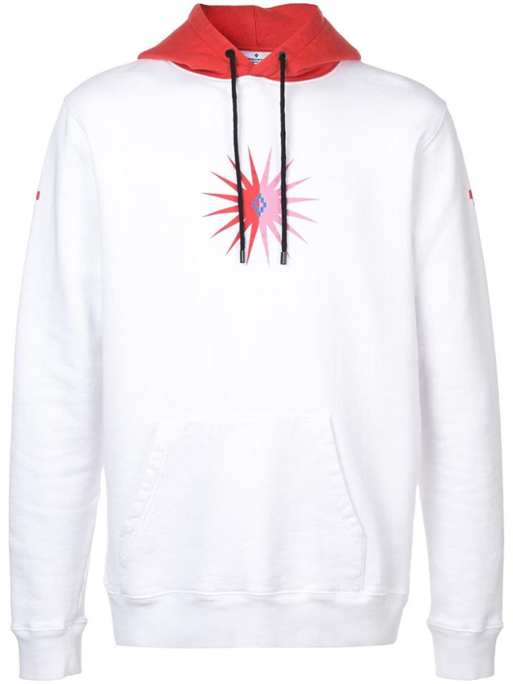 Marcelo Burlon County Of Milan Contrast Print Hoodie - White
