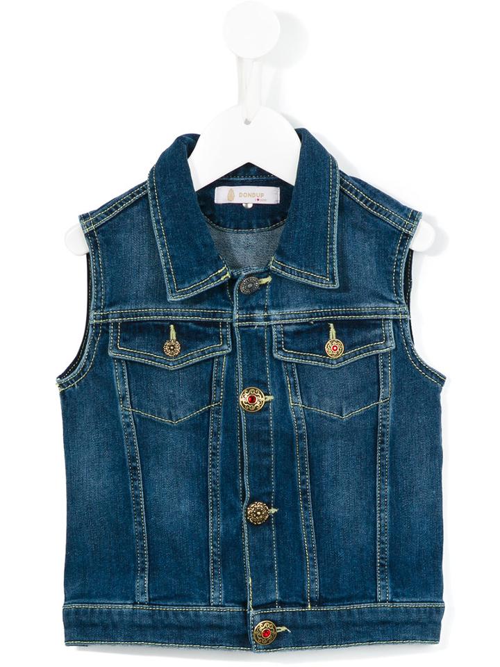 Dondup Kids Denim Waistcoat, Toddler Girl's, Size: 4 Yrs, Blue