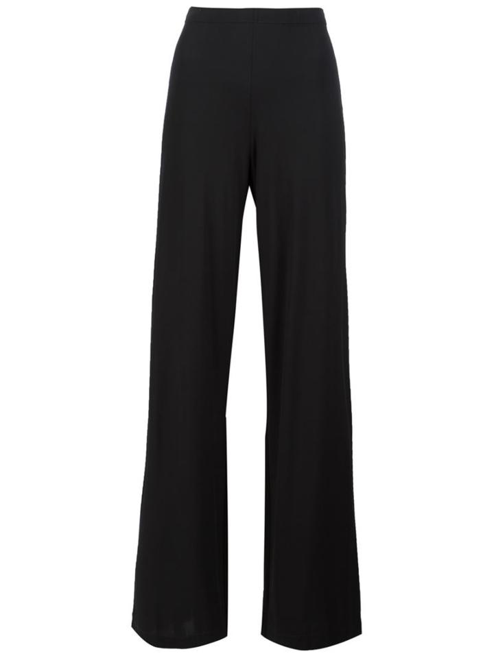 Yigal Azrouel Wide Leg Trousers, Women's, Size: L, Black, Viscose/spandex/elastane