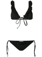 Mimì A La Mer Ruffle Trim Bikini - Black