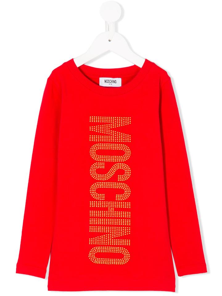 Moschino Kids - Logo Long Sleeve T-shirt - Kids - Cotton/spandex/elastane - 8 Yrs, Red