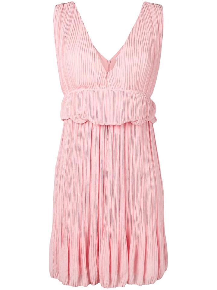 Chloé Waist Ruffles Pleated Dress - Pink