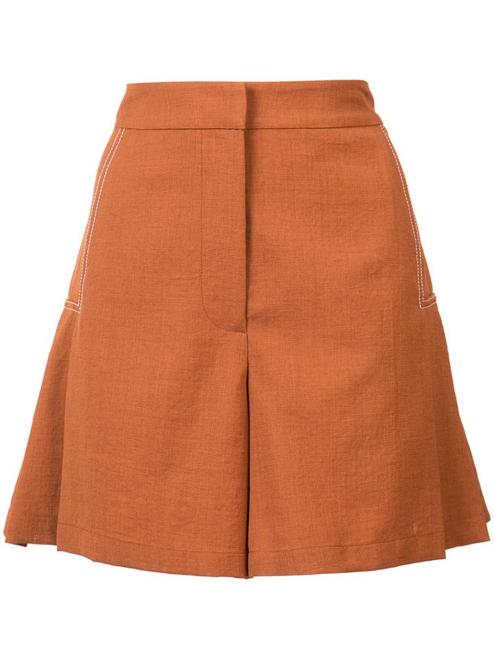 Grey Jason Wu - High-waisted Shorts - Women - Polyester - 4, Brown, Polyester