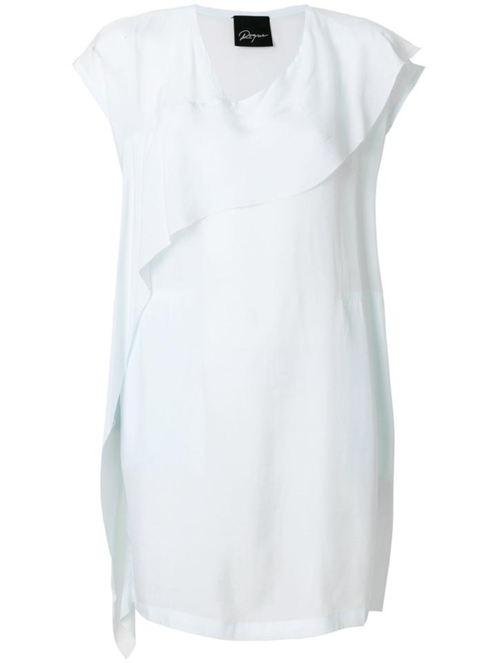 Ilaria Nistri Asymmetric Ruffle Dress - Blue