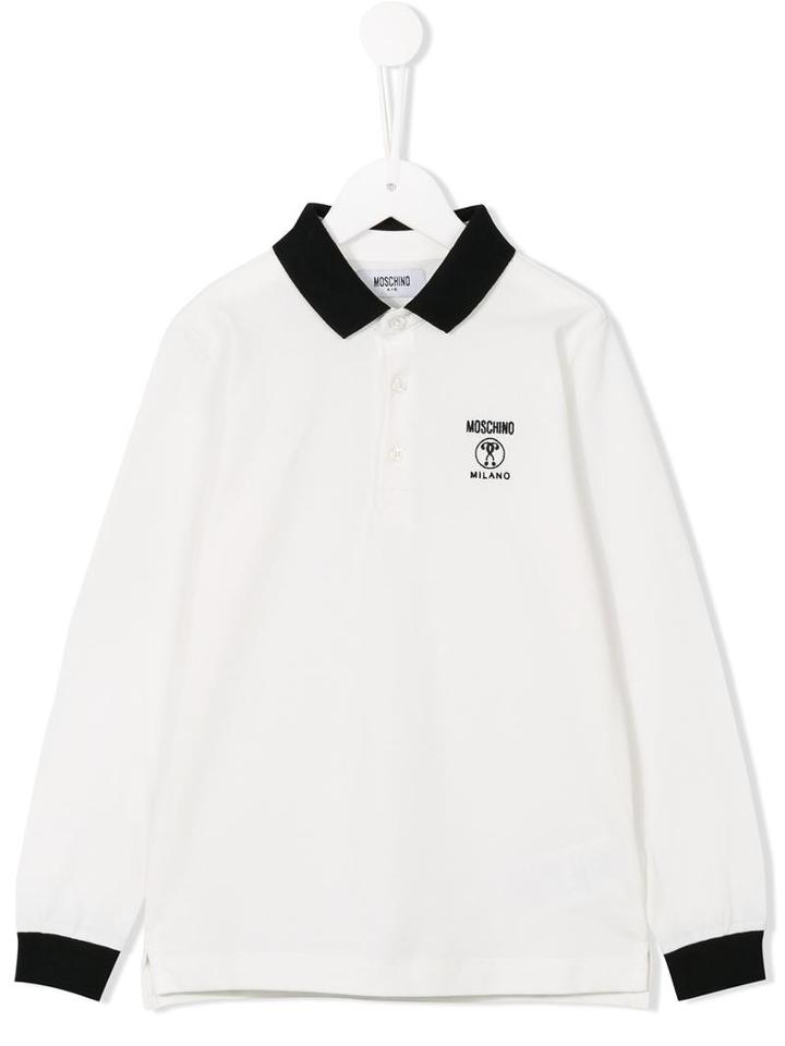 Moschino Kids Logo Polo Shirt, Boy's, Size: 10 Yrs, White
