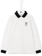 Moschino Kids Logo Polo Shirt, Boy's, Size: 10 Yrs, White