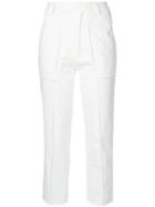 Aviù Cropped Opens Seams Trousers - White