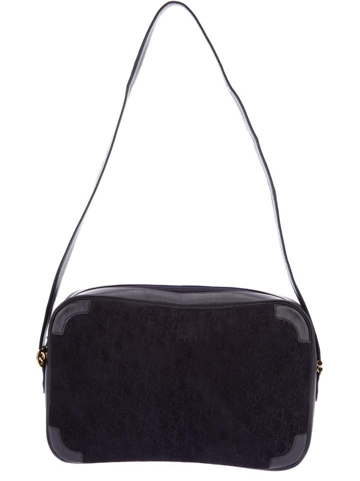 Christian Dior Vintage Logo Shoulder Bag - Black