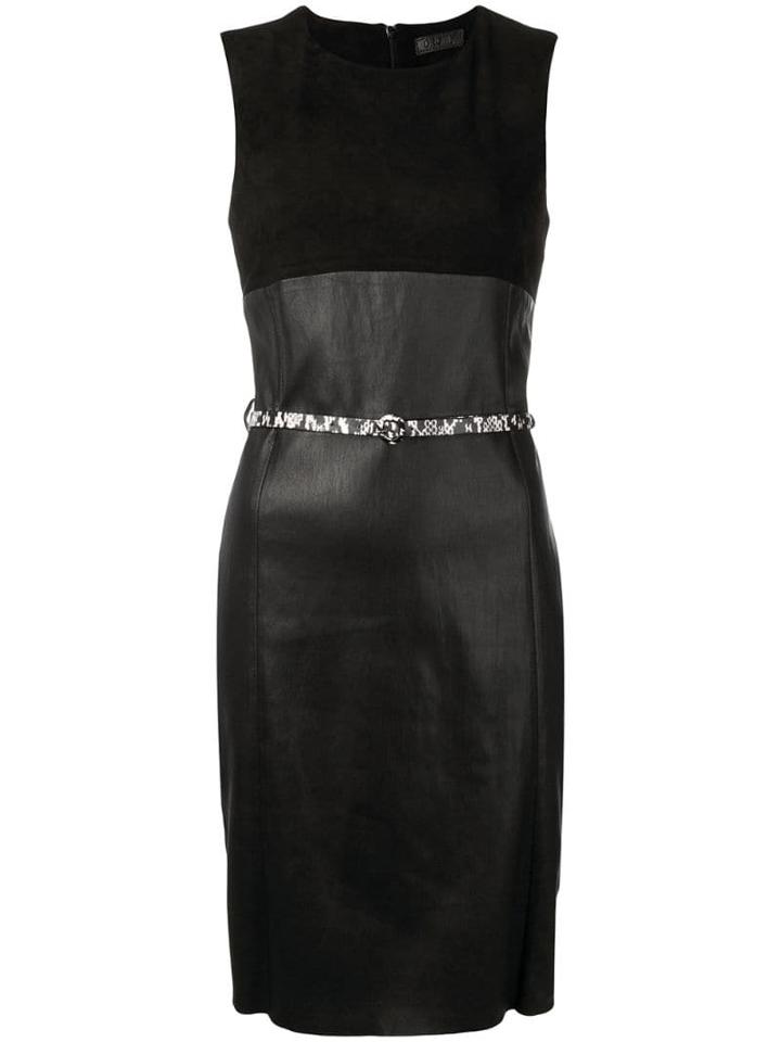 Drome Suede-panelled Dress - 800 Black