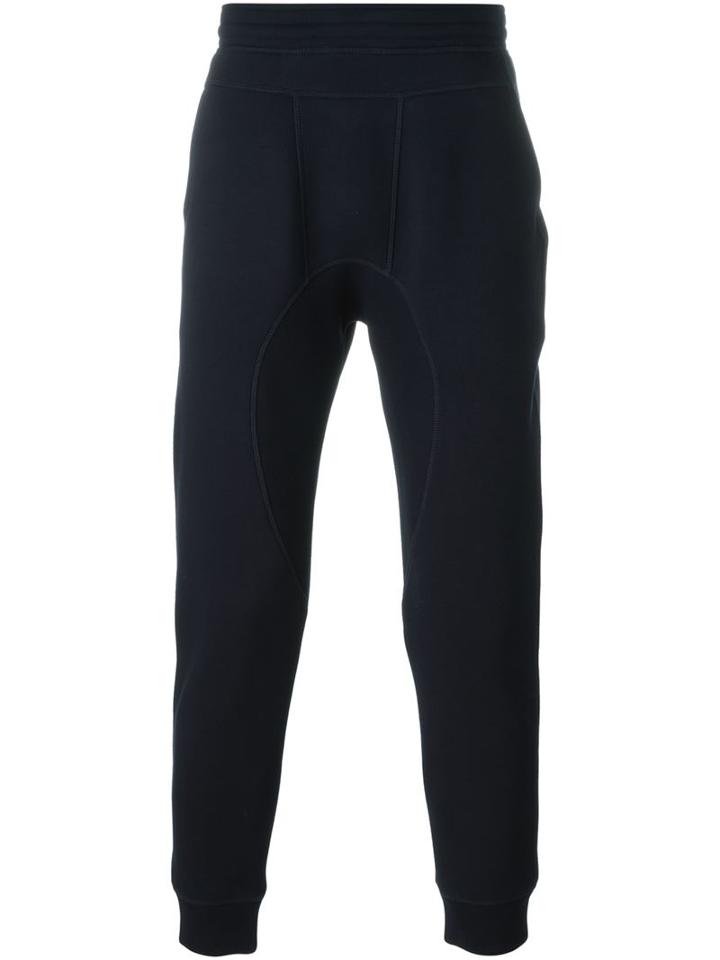 Neil Barrett Tapered Track Pants, Men's, Size: Small, Blue, Cotton/lyocell