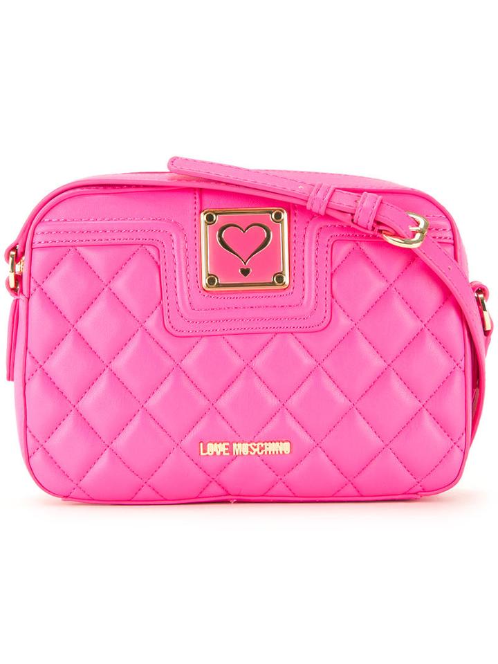 Love Moschino Quilted Crossbody Bag, Pink/purple, Polyurethane