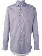 Etro Micro Print Shirt, Men's, Size: 45, Blue, Cotton
