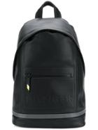 Tommy Hilfiger Logo Embossed Backpack - Black