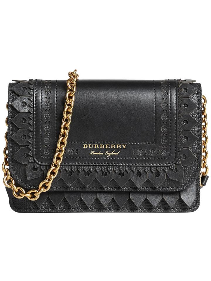 Burberry Brogue Detail Wallet - Black