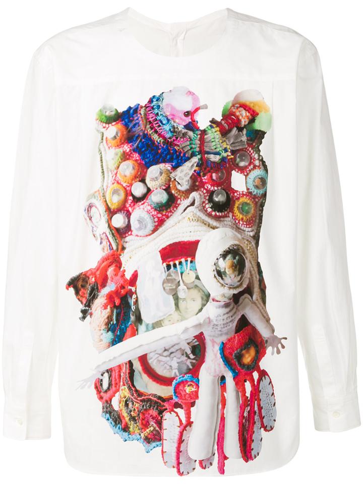Comme Des Garçons Homme Plus Reverse Printed Shirt - White