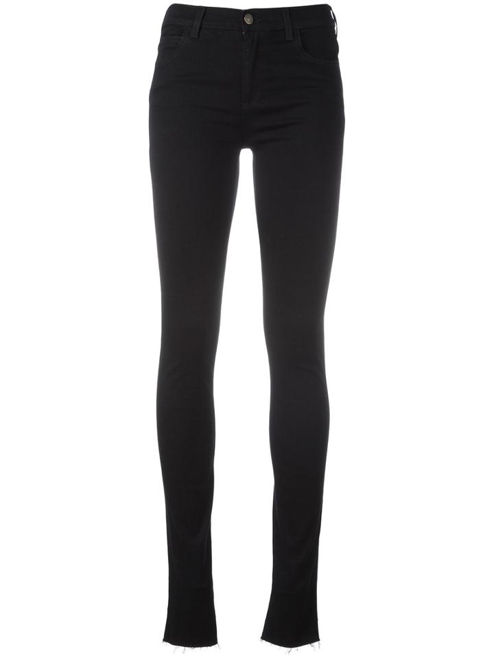 Gucci Tiger Embroidered Skinny Jeans, Women's, Size: 25, Black, Cotton/polyester/spandex/elastane