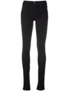 Gucci Tiger Embroidered Skinny Jeans, Women's, Size: 25, Black, Cotton/polyester/spandex/elastane