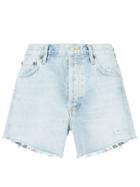 Agolde Micah Fitted Denim Shorts - Blue