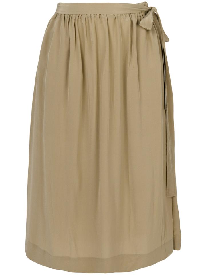 Tomas Maier Frilled Waist Skirt - Nude & Neutrals