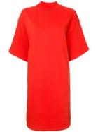 Msgm Side Zipped Dress - Red