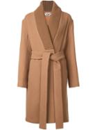 Stella Mccartney Ribbed Collar Robe Coat