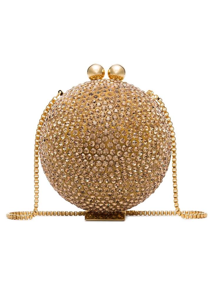 Marzook Halograph Crystal Orb Clutch - Gold
