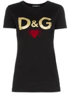 Dolce & Gabbana Logo Heart Print T-shirt - Black