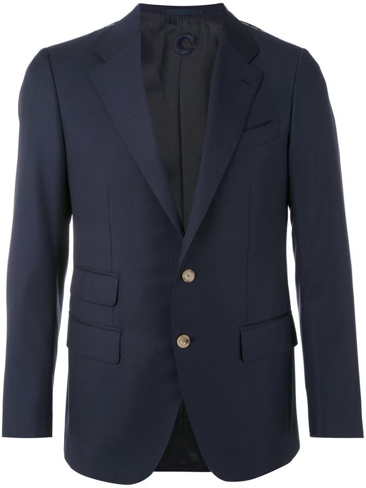 Caruso - Classic Blazer - Men - Cupro/wool - 54, Black, Cupro/wool