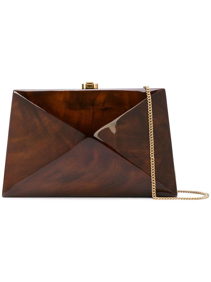 Rocio Diaz Clutch Bag - Brown