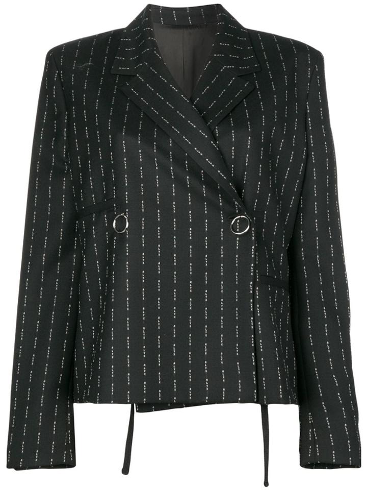 1017 Alyx 9sm Logo Stripe Double Breasted Jacket - Black