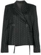 1017 Alyx 9sm Logo Stripe Double Breasted Jacket - Black