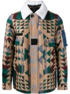 Valentino - Navajo Print Jacket - Men - Cotton/sheep Skin/shearling/polyamide/virgin Wool - 46, Cotton/sheep Skin/shearling/polyamide/virgin Wool