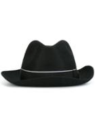 Borsalino Fedora Hat, Men's, Size: 57, Black, Rabbit Fur