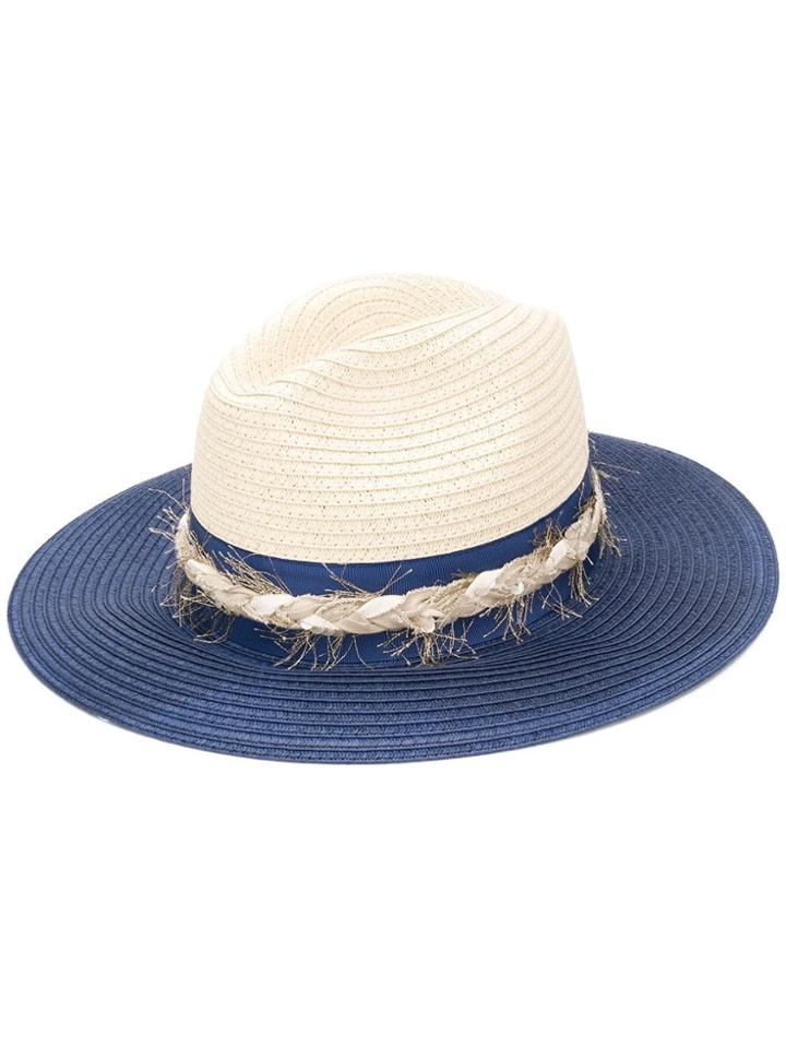 Lorena Antoniazzi Colour-block Hat - Blue