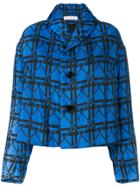 Marni Geometric Cropped Jacket - Blue