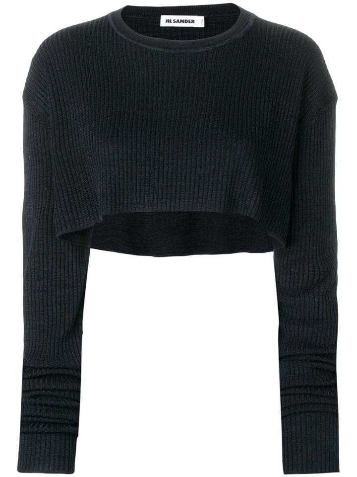 Jil Sander Cropped Jumper - Black