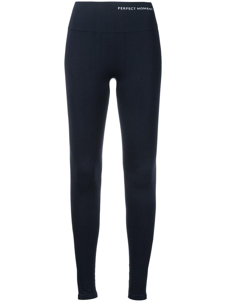 Perfect Moment - Intarsia High Waist Leggings - Women - Spandex/elastane/polyimide - Xs, Black