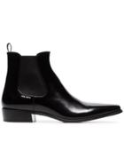 Prada 30 Leather Ankle Boots - Black