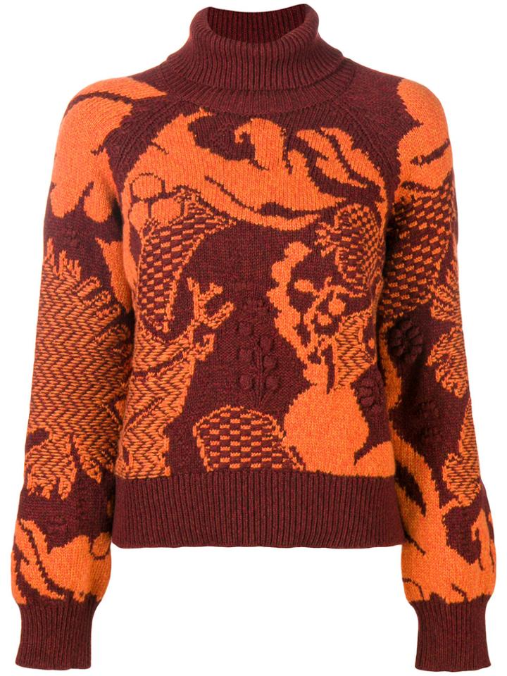 Barrie Contrast Design Jumper - Red