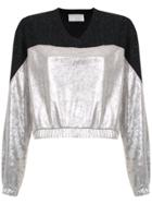 Lilly Sarti Metallic Panels Sweatshirt - Grey