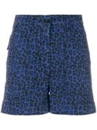 Tomas Maier Leopard Palm Shorts - Blue