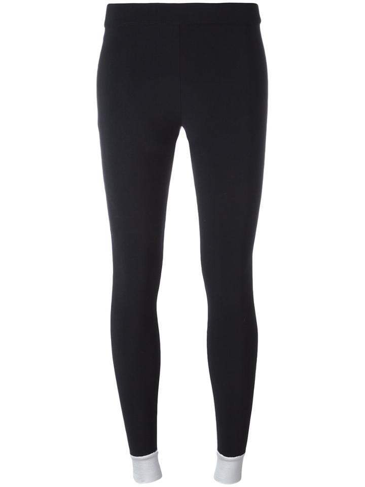 No Ka' Oi Contrast Hem Leggings - Black