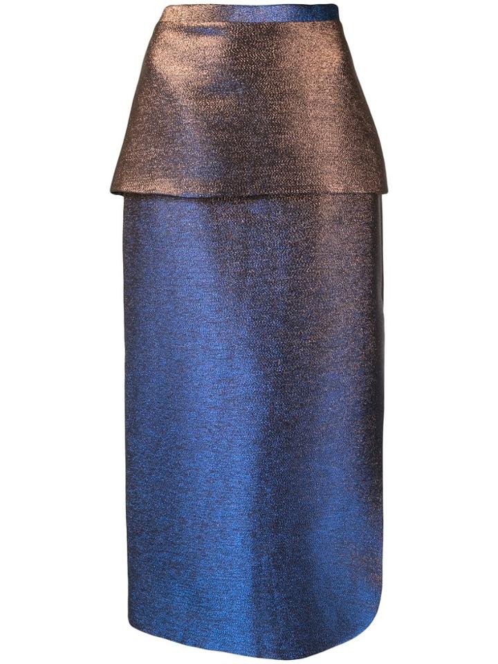 Camilla And Marc Bella Metallic Skirt - Blue