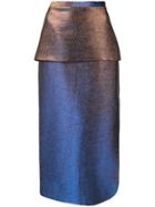 Camilla And Marc Bella Metallic Skirt - Blue