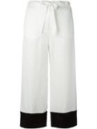 Alexander Mcqueen Jacquard Straight Leg Trousers, Women's, Size: 44, White, Silk/rayon