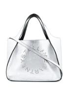 Stella Mccartney Logo Tote Bag - Silver
