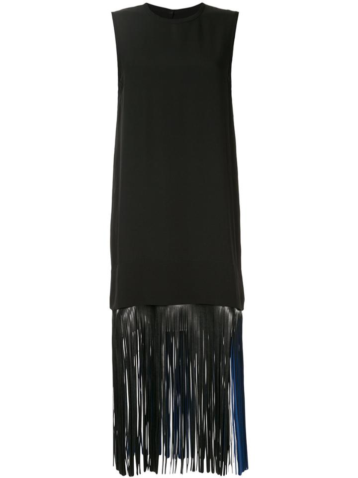 Toga Pulla Fringed Hem Dress - Black